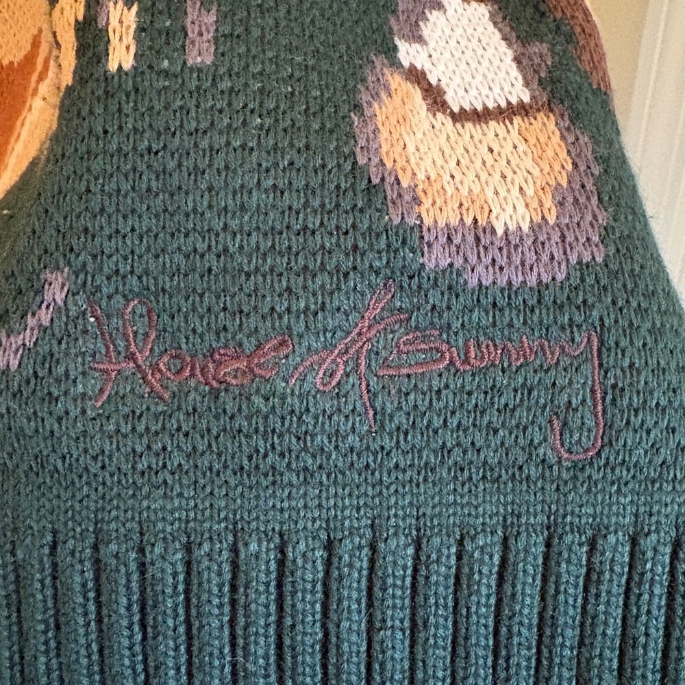 House of Sunny Green and Brown Sweater - Picture 2 of 5